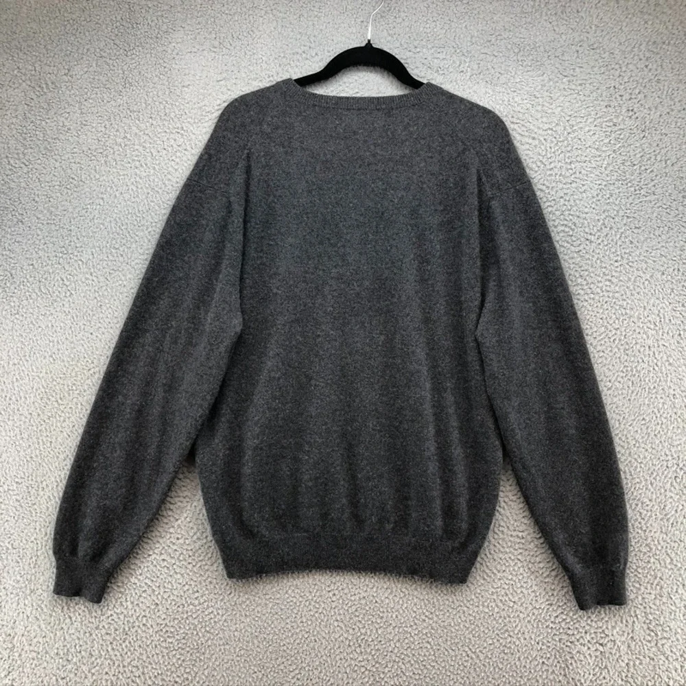Club Room Cashmere Sweater Jumper Mens Large Pullover V Neck Preppy Academia